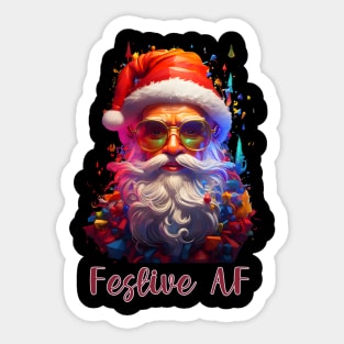 Santa Festive AF Sticker